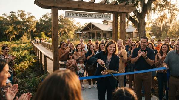 Editorial illustration for Winter Garden Cuts the Ribbon on Tucker Ranch Wellness Park Friday, October 23
